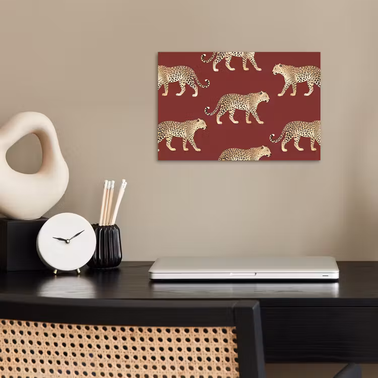 Poster - Katten - Patroon - Rood — 2