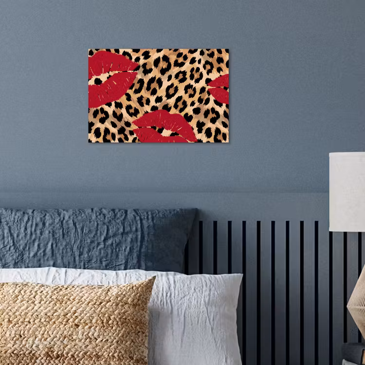 Poster - Kusafdruk - Dierenprint - Rood — 3