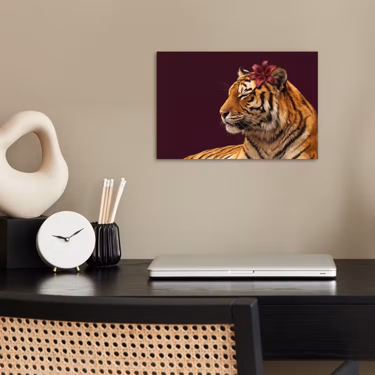 Poster - Tijger - Bloem - Dieren — 2