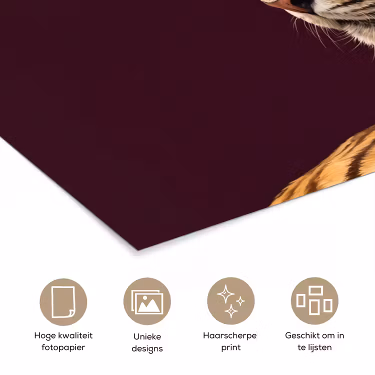 Poster - Tijger - Bloem - Dieren — 5