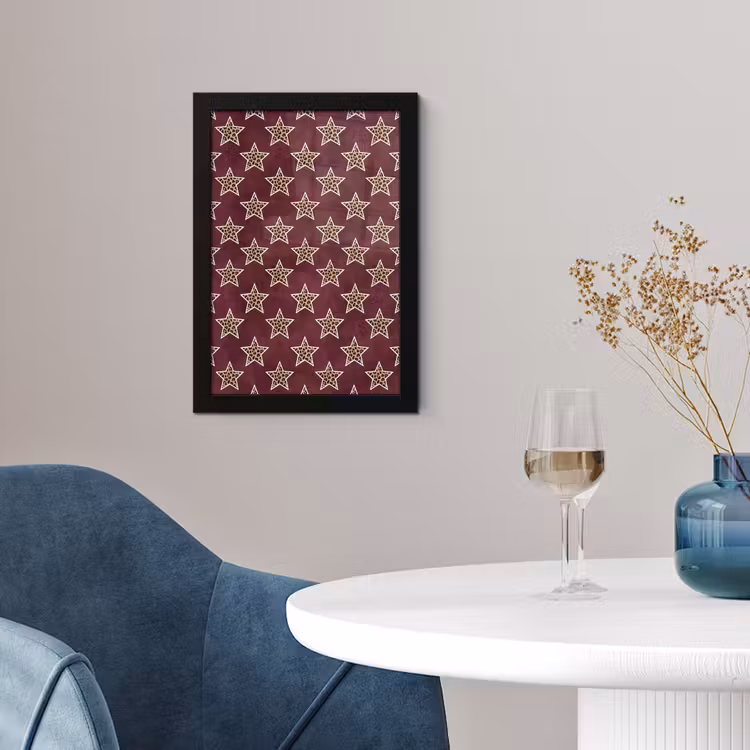 Poster met lijst - Sterren - Luipaardprint - Rood — 4