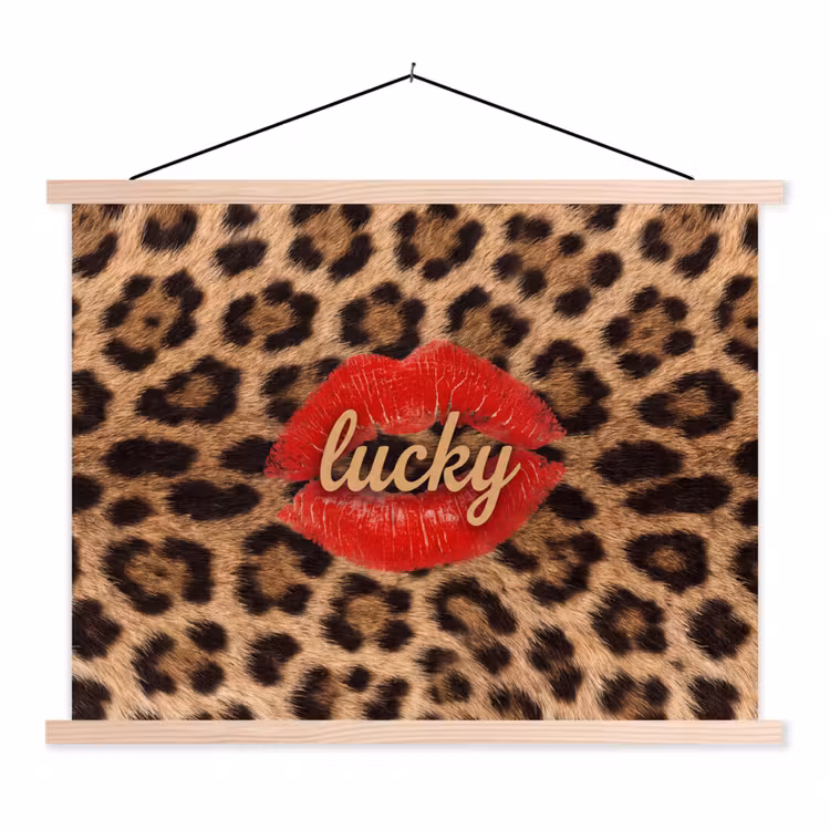 Schoolplaat - Dierenprint - Lippen - Rood — 1