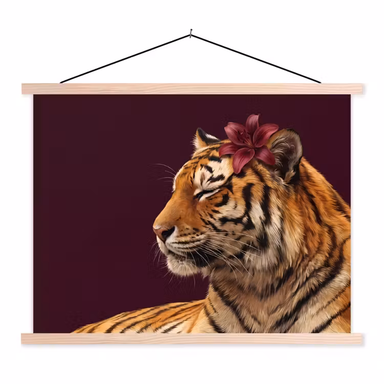 Schoolplaat - Tijger - Bloem - Dieren — 1