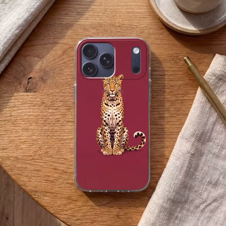 Telefoonhoesje Softcase - Kat - Dieren - Rood — 2