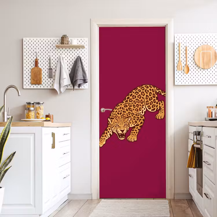 Deursticker - Kat - Aanvallend - Dieren — 7