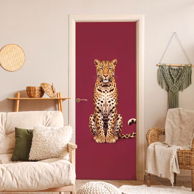 Deursticker - Kat - Dieren - Rood — 4