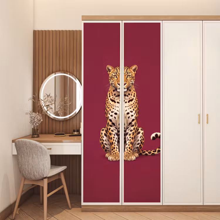 Deursticker - Kat - Dieren - Rood — 5