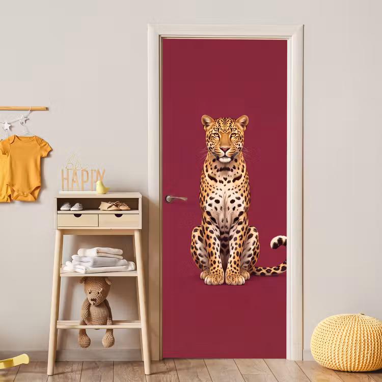 Deursticker - Kat - Dieren - Rood — 6