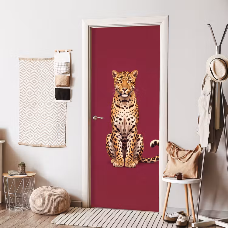 Deursticker - Kat - Dieren - Rood — 8