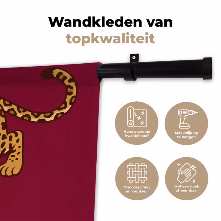 Wandkleed - Kat - Aanvallend - Dieren — 3