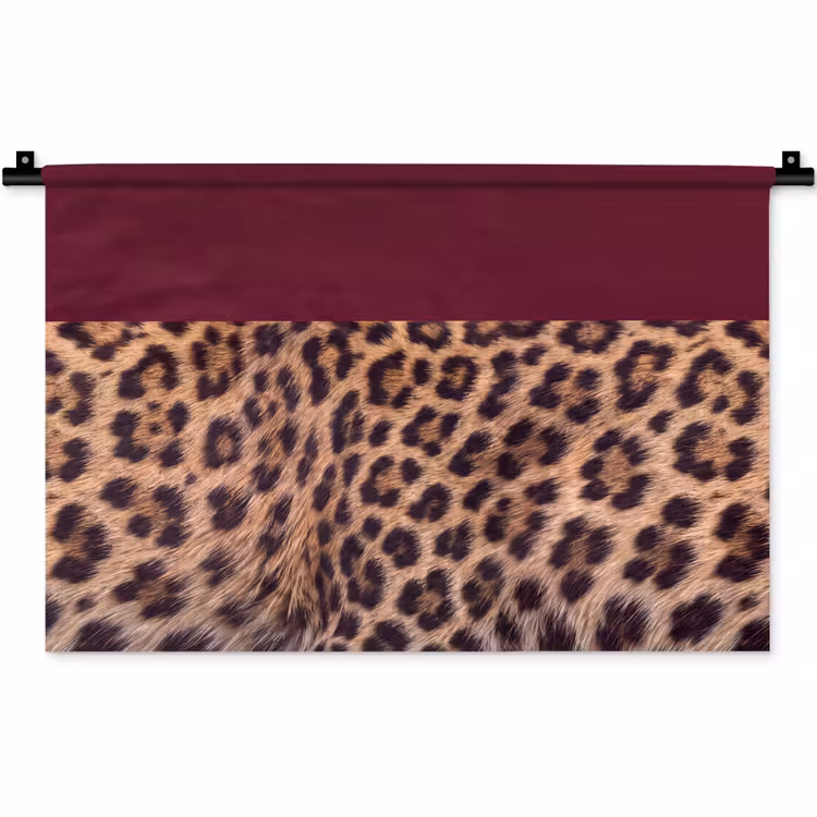 Wandkleed - Vacht - Patroon - Bordeaux — 1