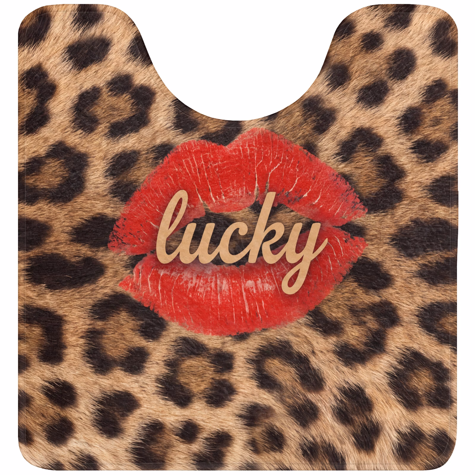 Wc Mat - Dierenprint - Lippen - Rood — 1