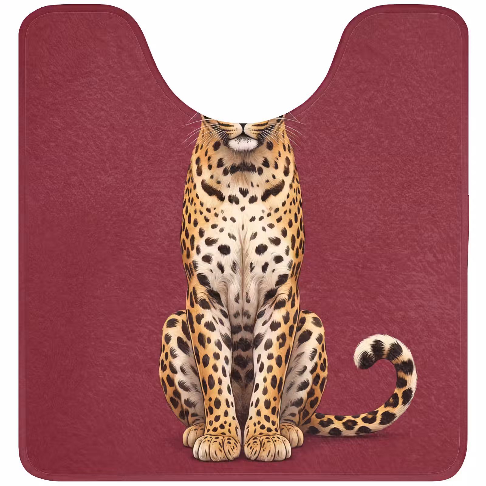 Wc Mat - Kat - Dieren - Rood — 1