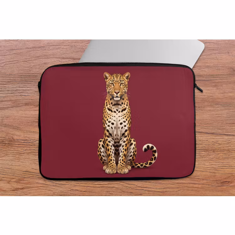 Laptophoes - Kat - Dieren - Rood — 2