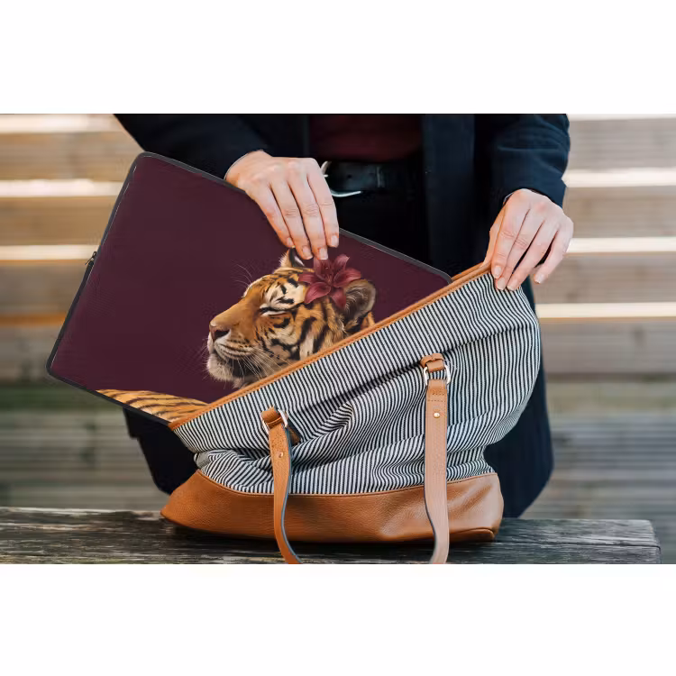 Laptophoes - Tijger - Bloem - Dieren — 4