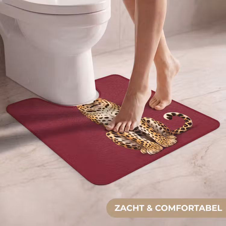 Wc Mat - Kat - Dieren - Rood — 5