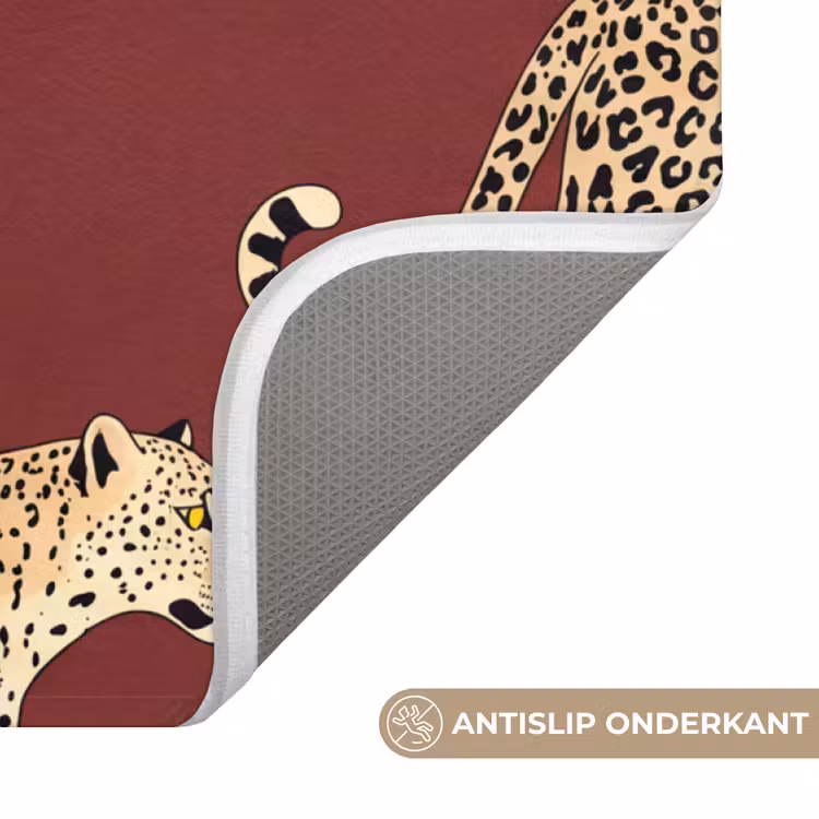 Wc Mat - Katten - Patroon - Rood — 4