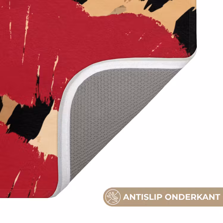 Wc Mat - Kusafdruk - Dierenprint - Rood — 4