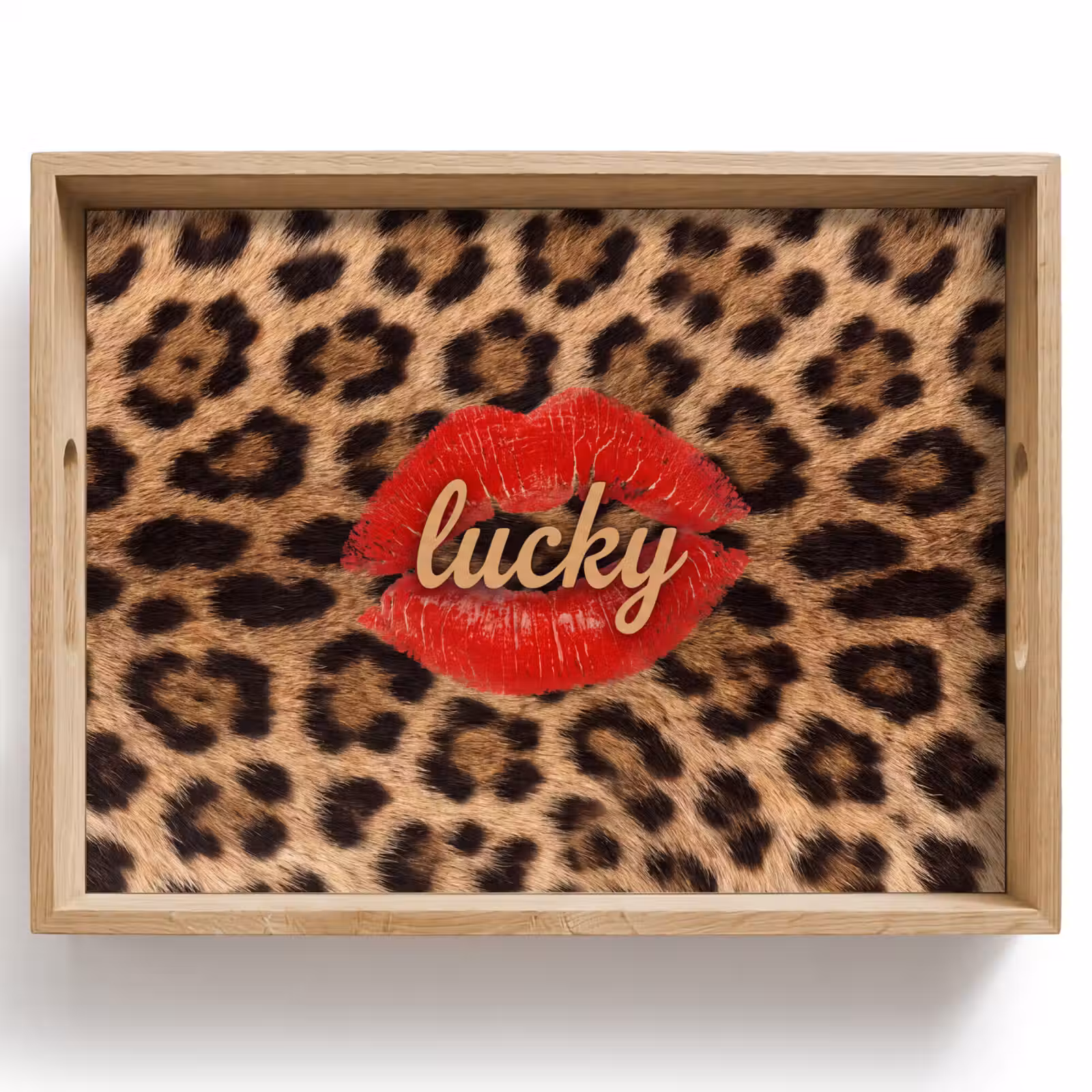 Dienblad - Dierenprint - Lippen - Rood — 1