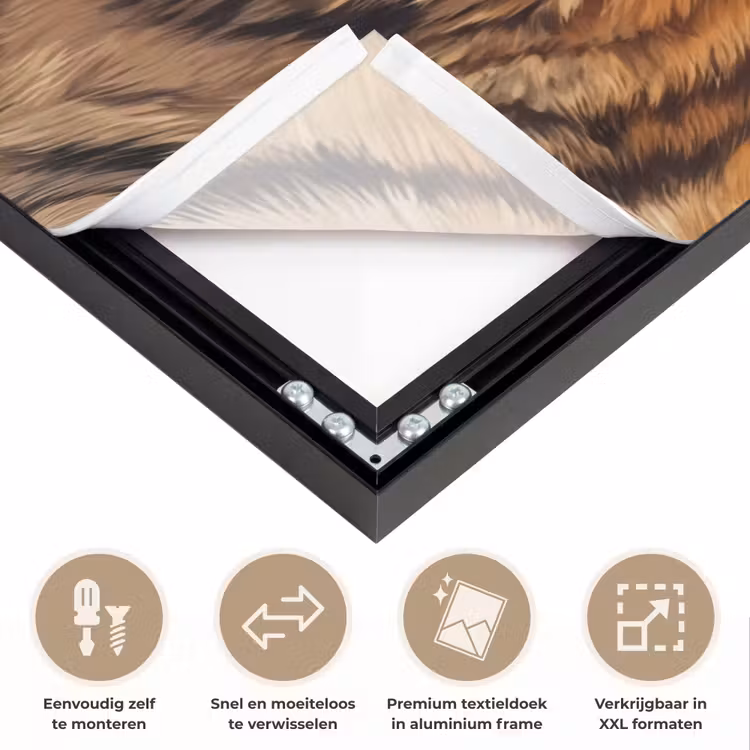 Art Frame - Tijger - Bloem - Dieren — 4