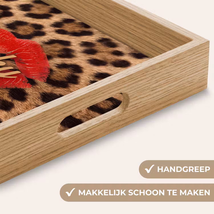 Dienblad - Dierenprint - Lippen - Rood — 5