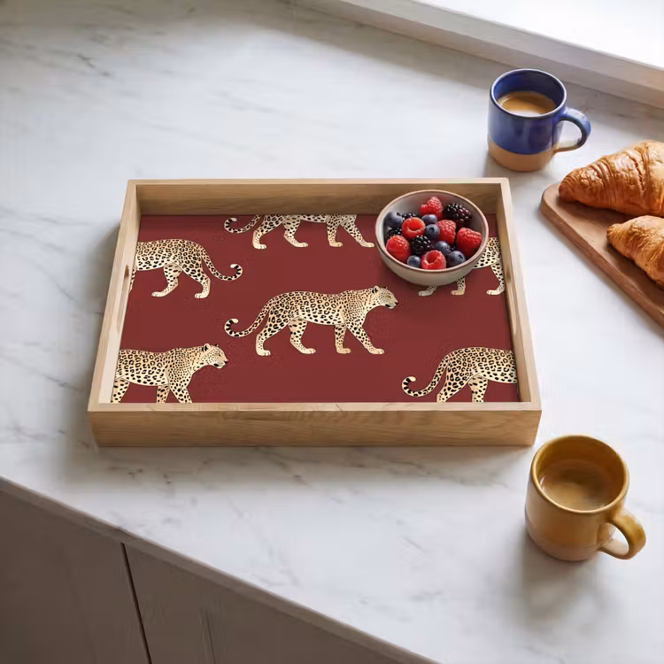 Dienblad - Katten - Patroon - Rood — 4