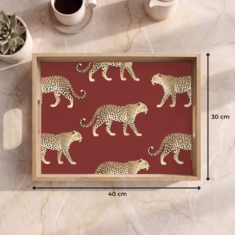 Dienblad - Katten - Patroon - Rood — 9