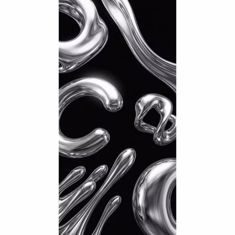 Behang - Abstract - Vormen - Zilver — 2