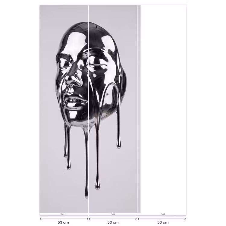Behang - Hoofd - Smeltend - Abstract — 6