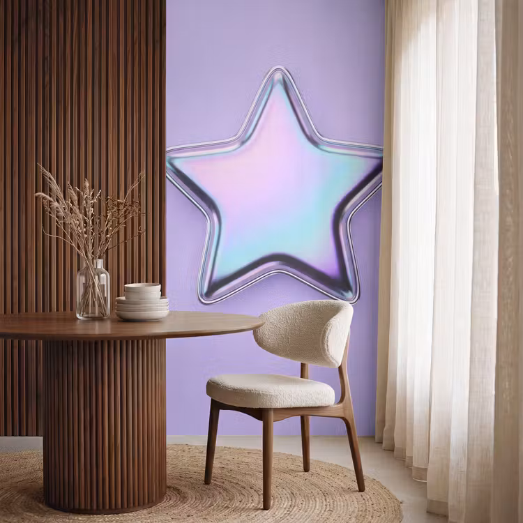 Behang - Ster - Holografisch - Modern β 4