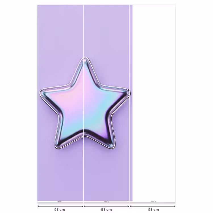 Behang - Ster - Holografisch - Modern β 6