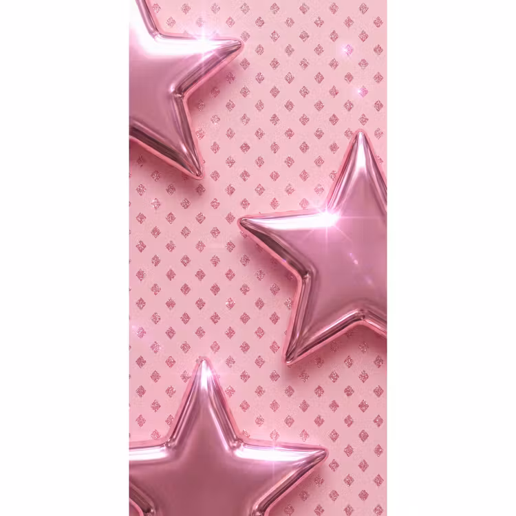 Behang - Sterren - Roze - Abstract β 2