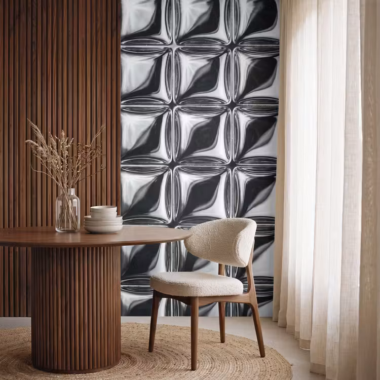 Behang - Patroon - Abstract - Zwart-wit β 4