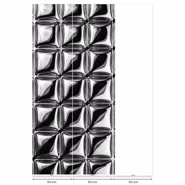 Behang - Patroon - Abstract - Zwart-wit β 6