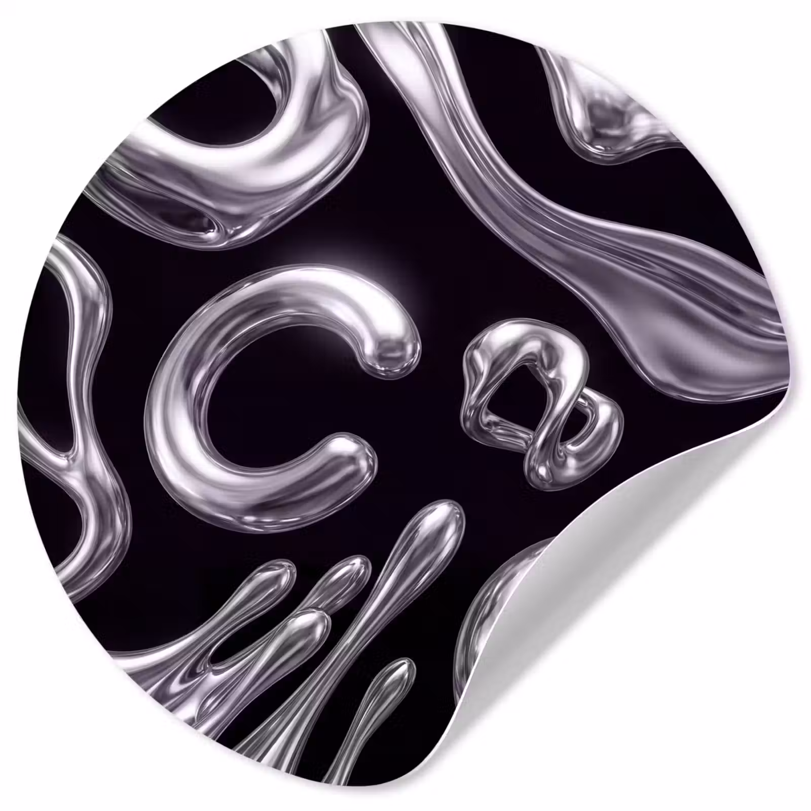 Behangcirkel - Abstract - Vormen - Zilver — 1