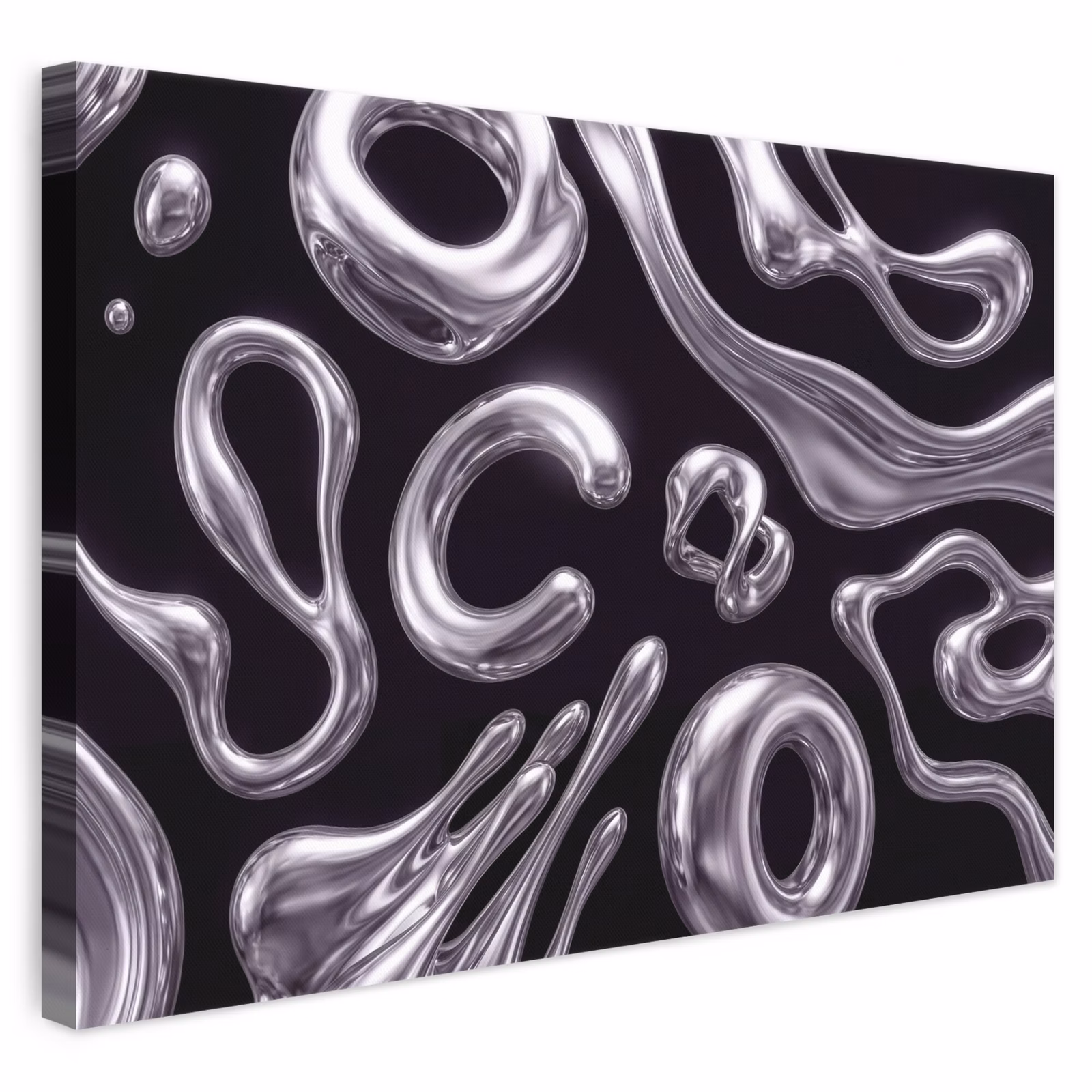 Canvas schilderij - Abstract - Vormen - Zilver — 1