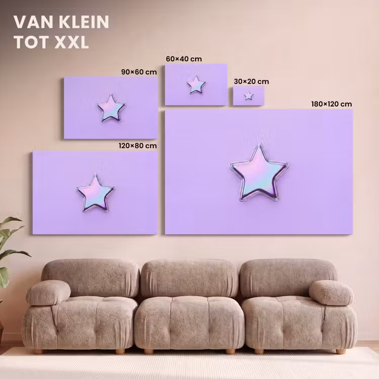 Canvas schilderij - Ster - Holografisch - Modern — 8