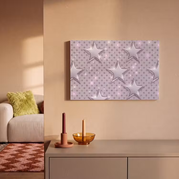 Canvas schilderij - Sterren - Zilver - Abstract — 2