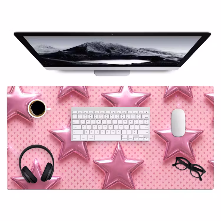 Bureau onderlegger - Sterren - Roze - Abstract — 4