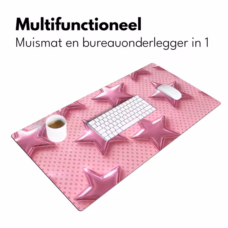 Bureau onderlegger - Sterren - Roze - Abstract — 7