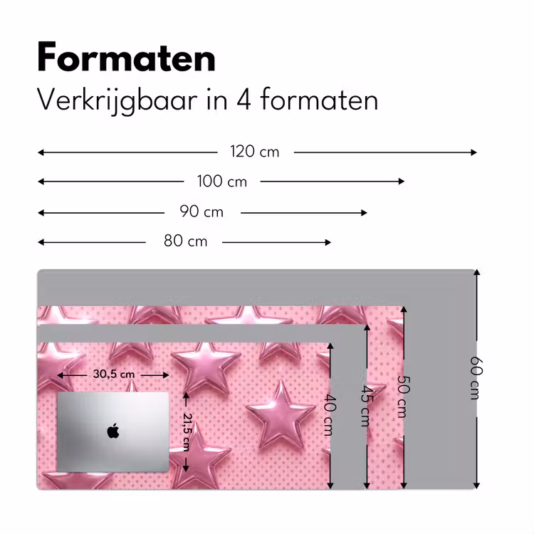 Bureau onderlegger - Sterren - Roze - Abstract — 8