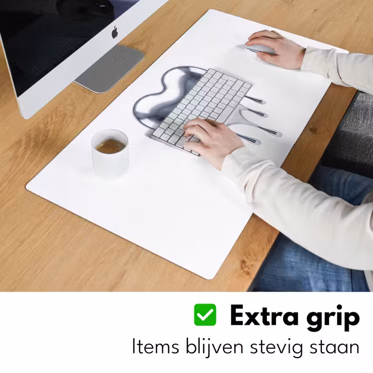 Bureau onderlegger - Zilveren hart - Abstract — 6