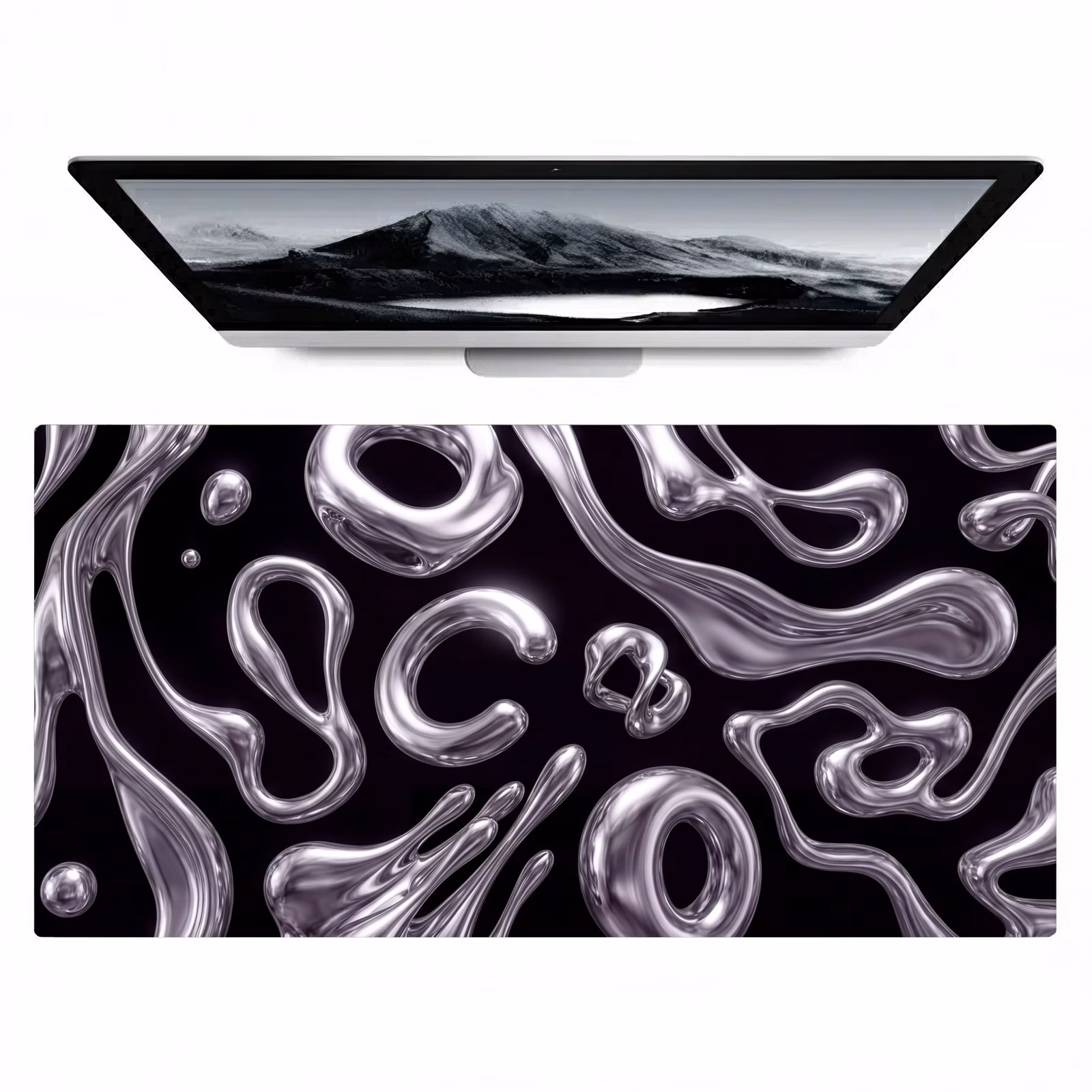 Bureau onderlegger - Abstract - Vormen - Zilver — 1