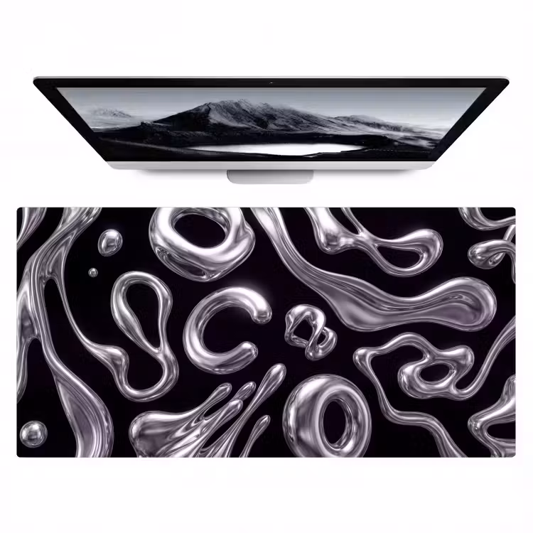 Bureau onderlegger - Abstract - Vormen - Zilver — 1