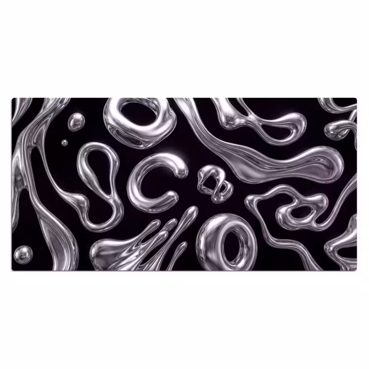 Bureau onderlegger - Abstract - Vormen - Zilver — 2