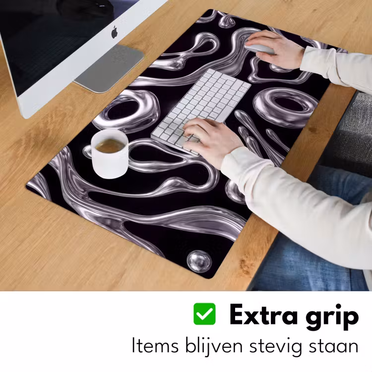 Bureau onderlegger - Abstract - Vormen - Zilver — 6