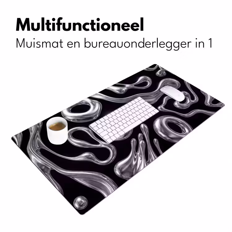 Bureau onderlegger - Abstract - Vormen - Zilver — 7