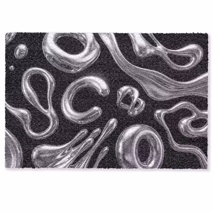 Deurmat - Abstract - Vormen - Zilver — 1