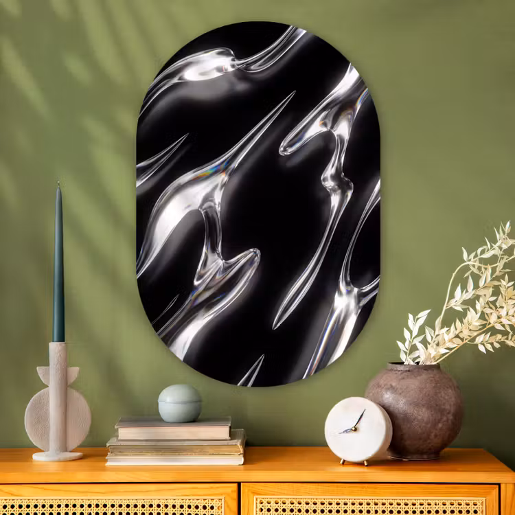 Muurovaal - Glas - Glas - Vormen - Abstract — 2