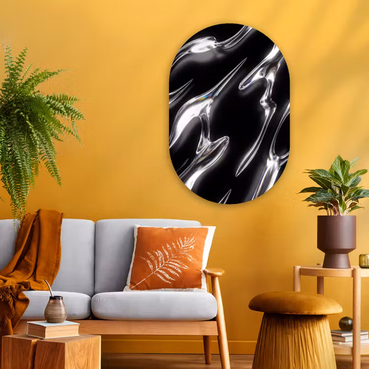 Muurovaal - Glas - Glas - Vormen - Abstract — 3